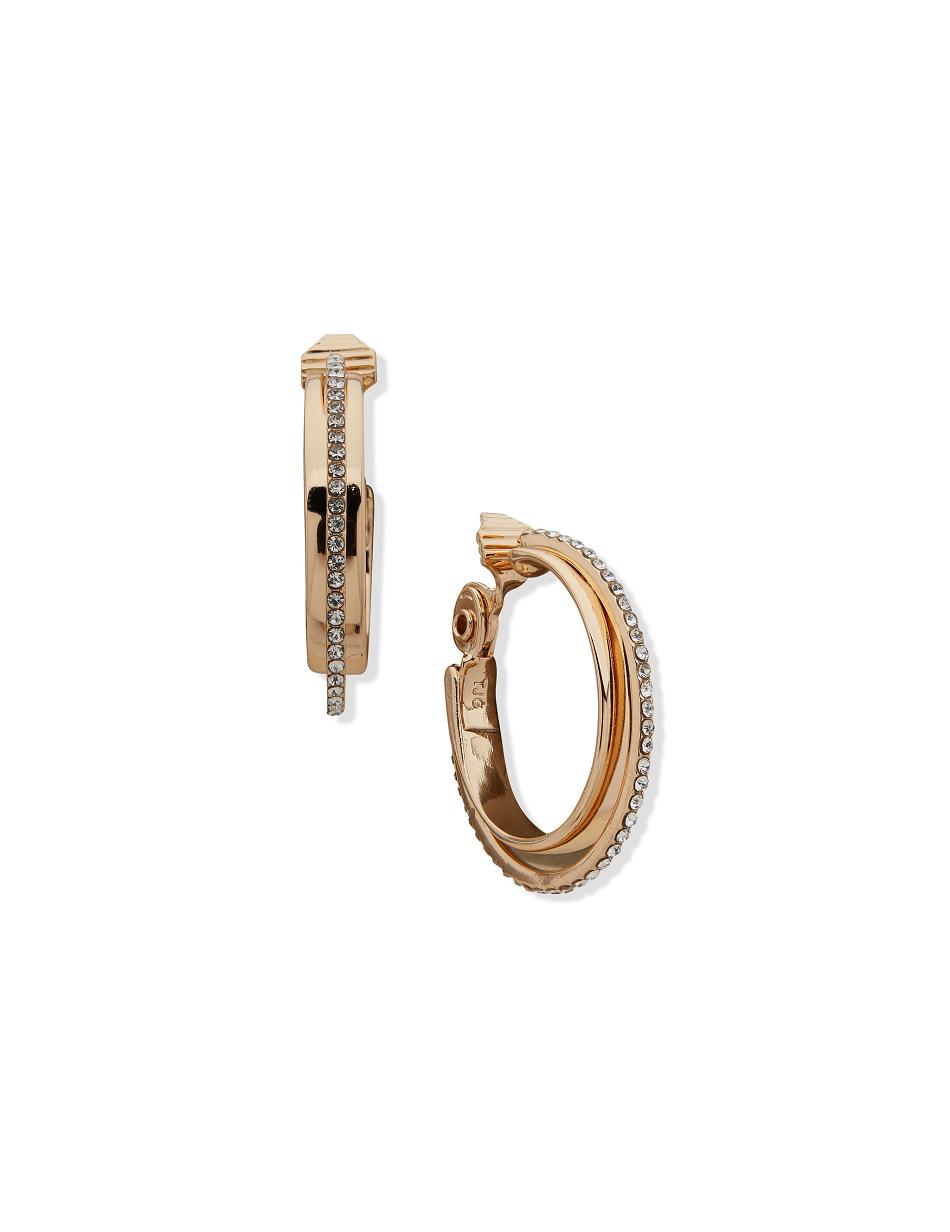 Boucles d'oreilles clip Anne Klein Clip On Hoop With Pave   | XGJ-3121079